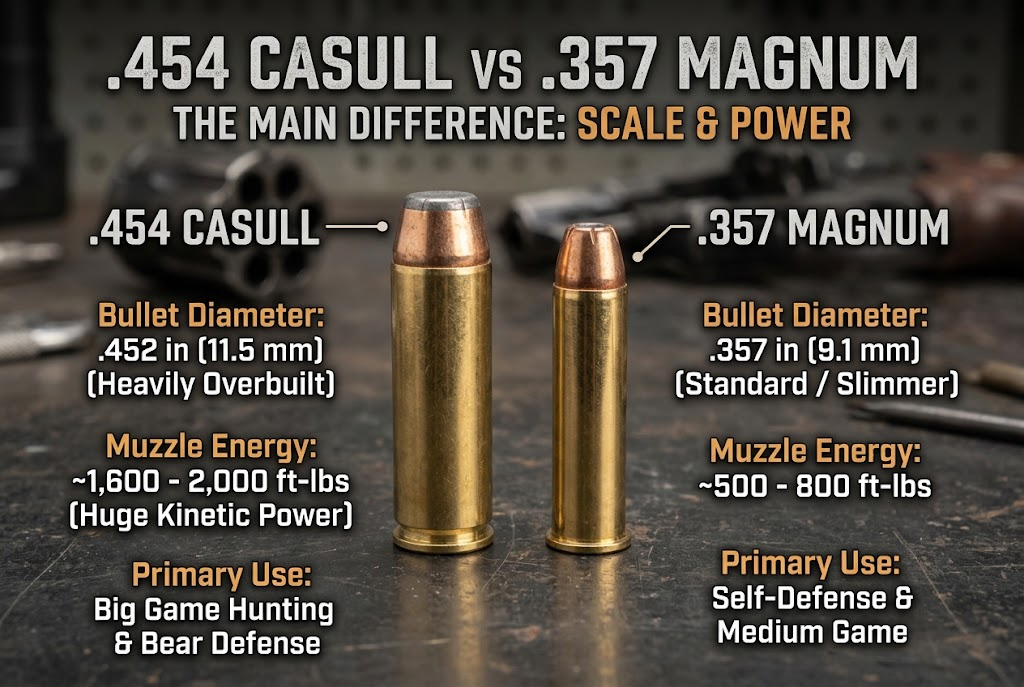 454 Casull vs 357 Magnum