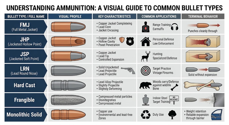 Different Types of 9mm Bullets