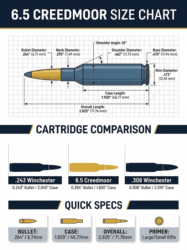 6.5 Creedmoor Size Chart