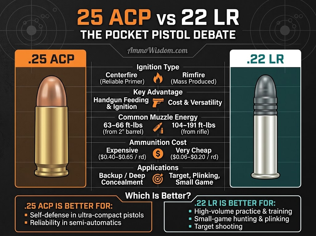 25 ACP vs 22 LR – All Differences Compared