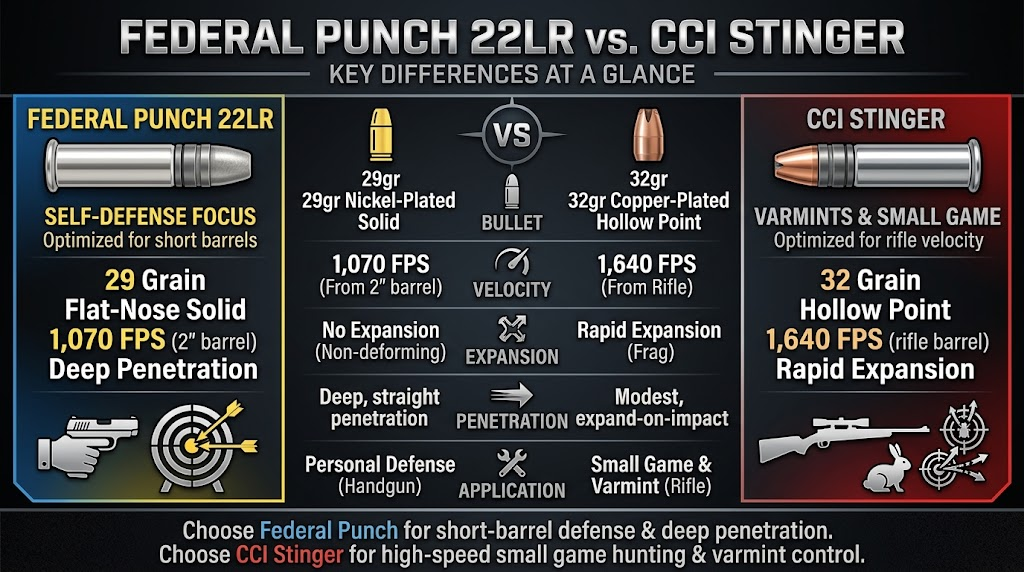 Federal Punch 22lr vs CCI Stinger